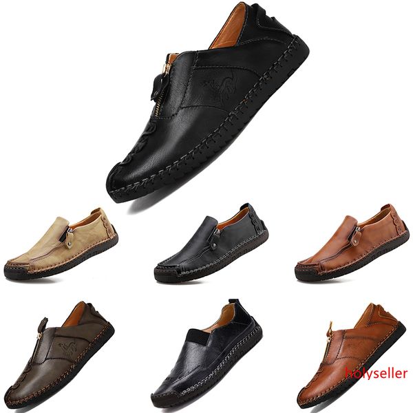 

мода мужчин на случайные кожаные ботинки эспадрильи тройной черный коричневый хаки дышащий на открытом воздухе бег трусцой ходьбе обувь main