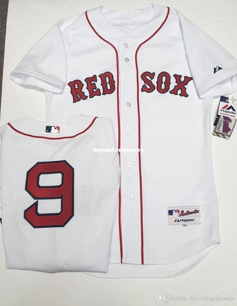 

ted williams #9 home white jersey new stitched baseball jerseys, Black;blue