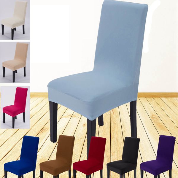 

14 color solid stretch banquet chair cover slipcovers dining room wedding party pageant l short chair covers christmas decoration sh-c02