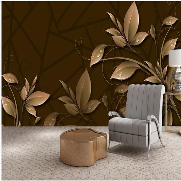 

p new 3d wallpapers vintage nostalgic grass vine plant floral wallpapers background wall decoration painting