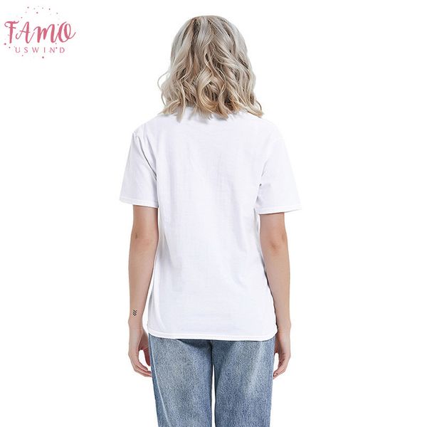 

short sleeve simple women tshirt cotton polyester casual funny white t shirt gift for lady yong girl tee drop ship