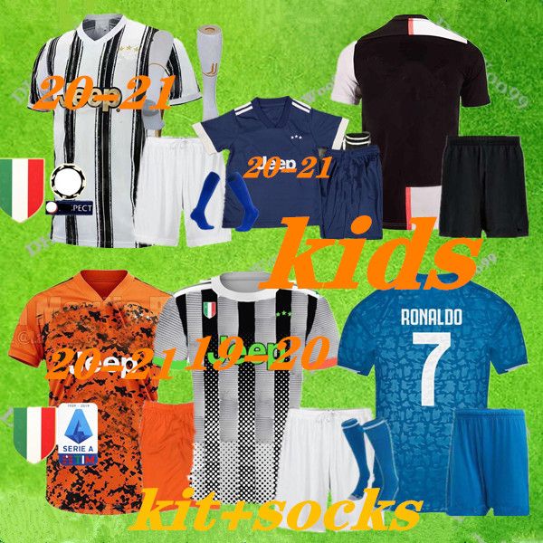 

kids kit +socks 2020 2021 home away 3rd soccer jerseys football jerseys 19 20 21 white green black orange boys football shirt kits
