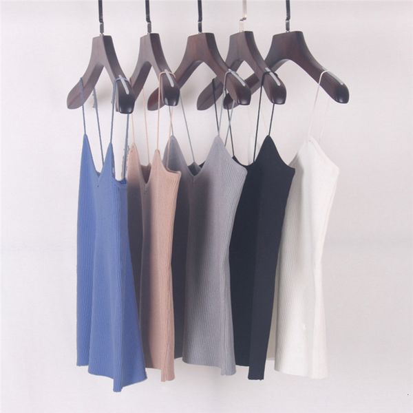 

womens fashion tank woman tanks knit tank women camisole vest applique simple stretchable v neck slim tank, White