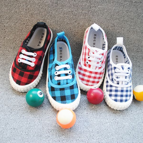 

children single shoes england style lattice boy soft bottom canvas children's leisure shoe toddler baby cotton sneakers shoes, Black