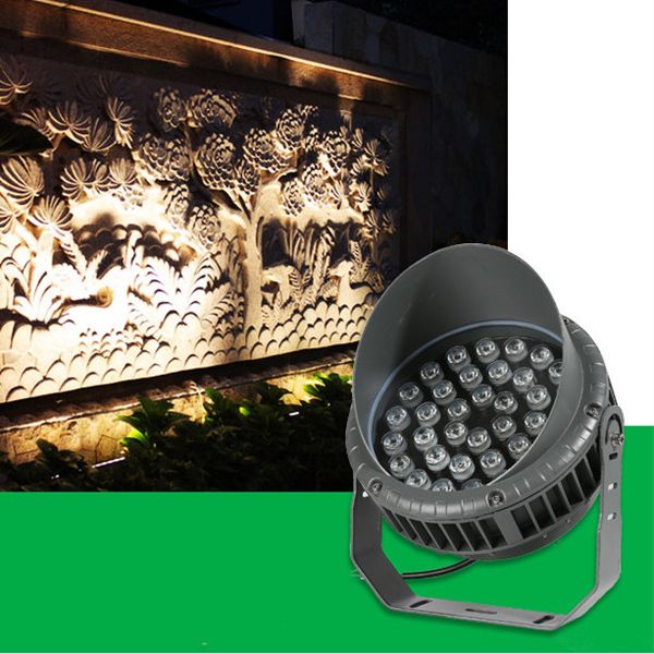 Outdoor Led Spotlight Rgb Color 36w 24w 15w Ac85 265v 220v 12v 24v 120 130lm W Pf0 9 Red Blue Waterproof Flood Light Lamp Landscape Lighting