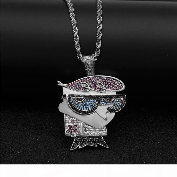 

cartoon bird pendant neckalce for men ice out bling cz hiphop jewelry mens hip hop chains, Silver