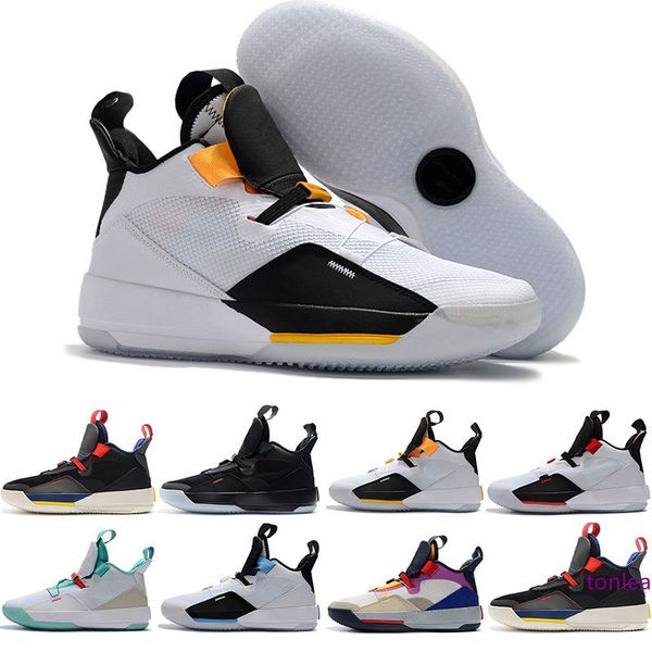 

2019 mens basketball shoes xxxiii pf 33 future of flight 33 tech pack 33s black dark smoke grey sail sneakers