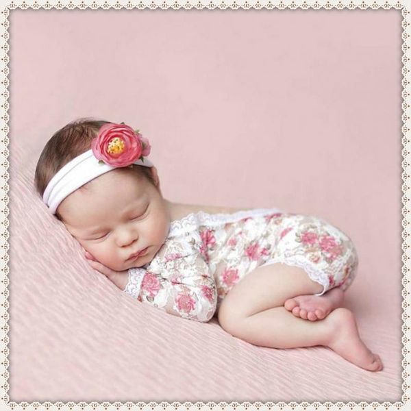 

6 styles baby girl clothes backless p prop bodysuit lace floral rose straberry heart bowknot romper newborn pgraphy prop, Yellow