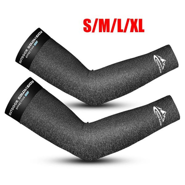 

bike cycling arm elbow cover cuff sleeves uv sun protection sports viscose high elastic comfortable not tight and antiskid, Black;gray