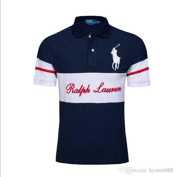 

mens polo shirt 2019 new summer short sleeve turn-over collar slim casual breathable solid color business shirt plus size s-3xl #02
