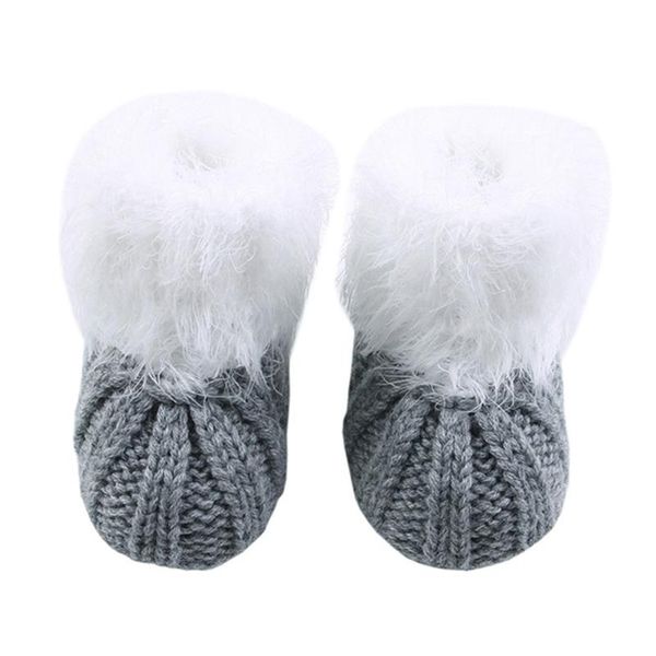 

fashion winter newborn baby shoes hand knitted shoes crochet furry warm crib prewalker boots