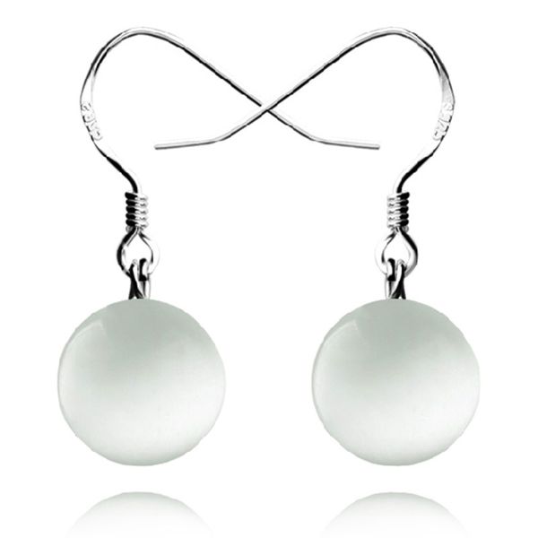 

925 sterling silver earrings moonlight opal stud earrings for women pendientes sterling-silver-jewelry 3y588, Golden;silver