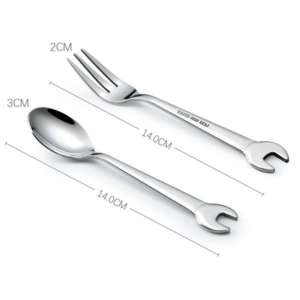 

new style stainless steel spoon for home restaurant bar wrench shape tableware stainless steel kitchen spoon fork sale