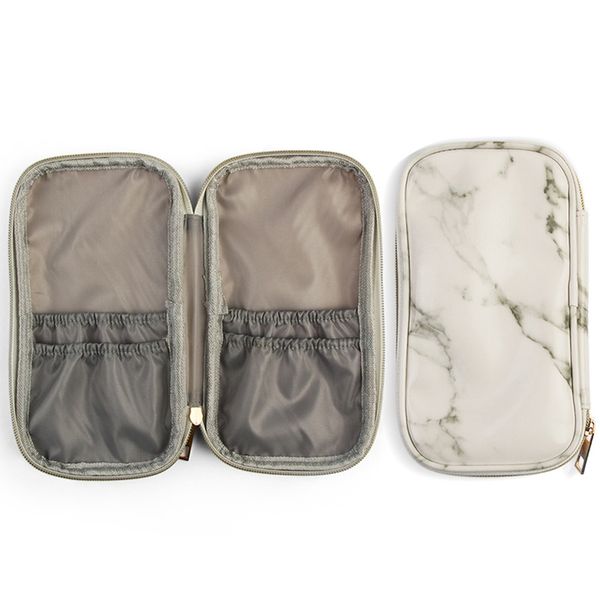 

pu marble cosmetic bags 13*21cm makeup brushes cosmetics storage bag make up tool high quaity ing