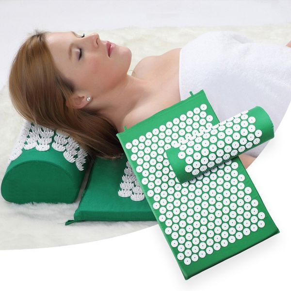 

fitness lotus foot massage mat acupressure cushion fitness yoga mat relief body pain