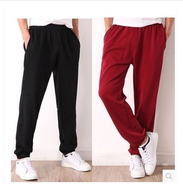 

men hip hop sweatpants 2020 fashion jogging trousers mens solid plus size workout pants sports casual fitness joggers xl-7xl, Black