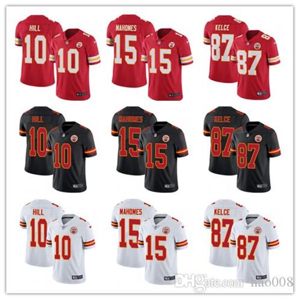 

Men kan a city 15 patrick mahome 87 travi kelce 10 tyreek hill red and white black football jer ey chief