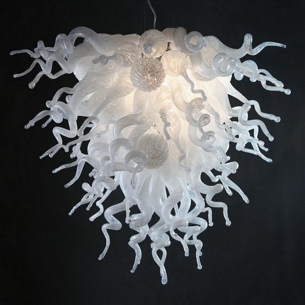 

luxurious export hand blown glass crystal chandelier villa foyer l art decorative large long led chandelier