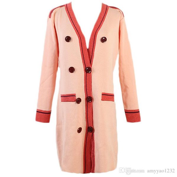 

828 2019 осень бесплатная доставка бренд же стиль кардиган розовый черный свитер роскошная мода женская одежда renjie, White;black