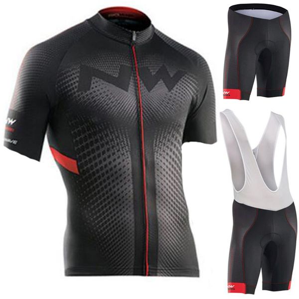 

red nw brand summer cycling jersey set breathable mtb bicycle cycling clothing mountain bike wear clothes maillot ropa ciclismo, Black;red