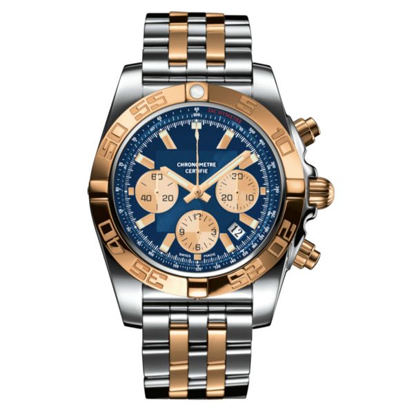 

brietling designer watches luxury mens watches quartz watch 43mm hardlex five color chronomat watches waterproof watch, Slivery;brown