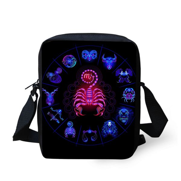 

forudesigns customized images messenger bags for boys girls 12 constellations printing black crossbody bags satchels