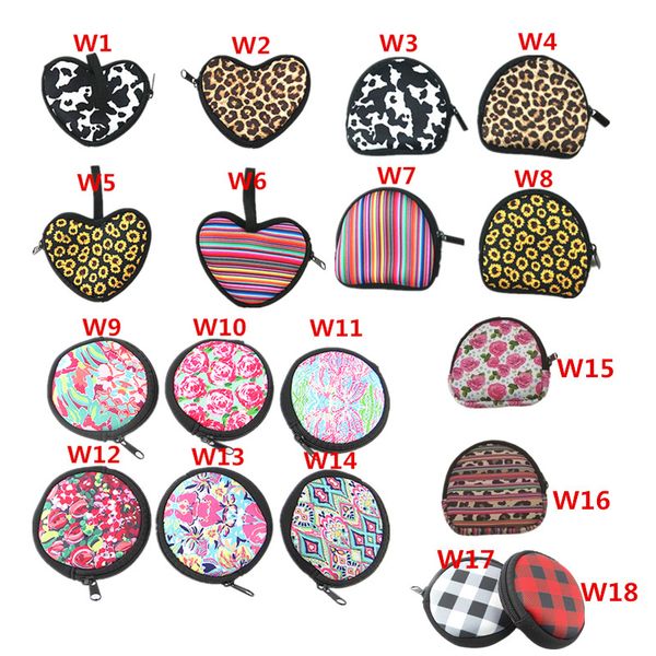 

neoprene coin purse change cash bag zipper small purse wallets earphone pocket mini storage bag christmas gifts