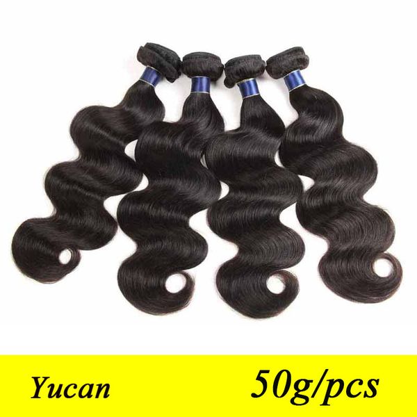 

9a brazilian hair 3/4 bundles body wave 50g/pcs peruvian indian malaysian deep wave weaves human hair extensions peruvian human hair weaves, Black