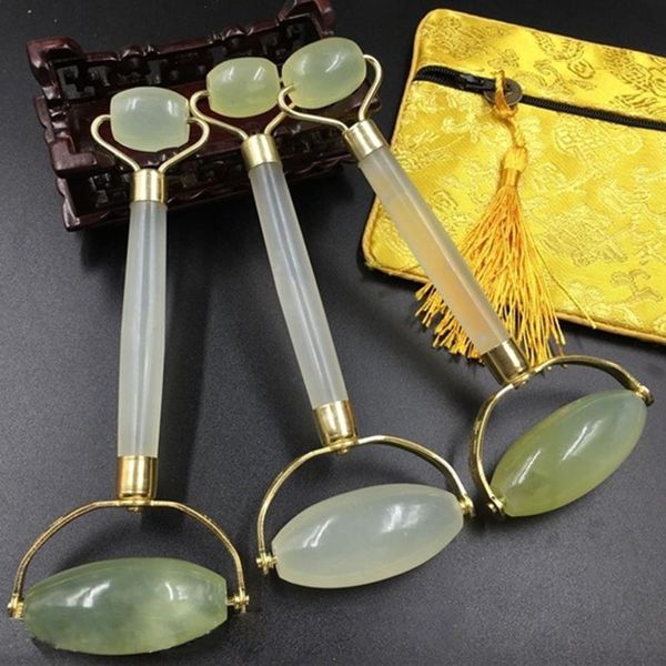 

natural quartz jade roller massage stones face eye neck manual massager promote blood circulation face wrinkle removal