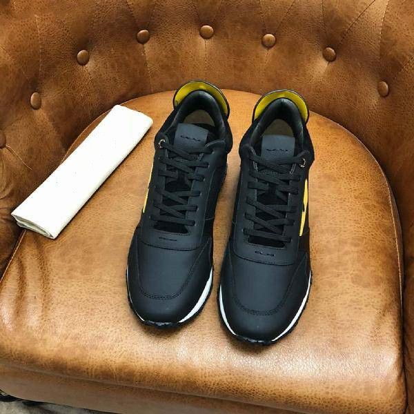 

luxury designer shoes air platform fashion handmade men/women yellow-black shoes genuine real leather shoes sport sneaker fast shipping