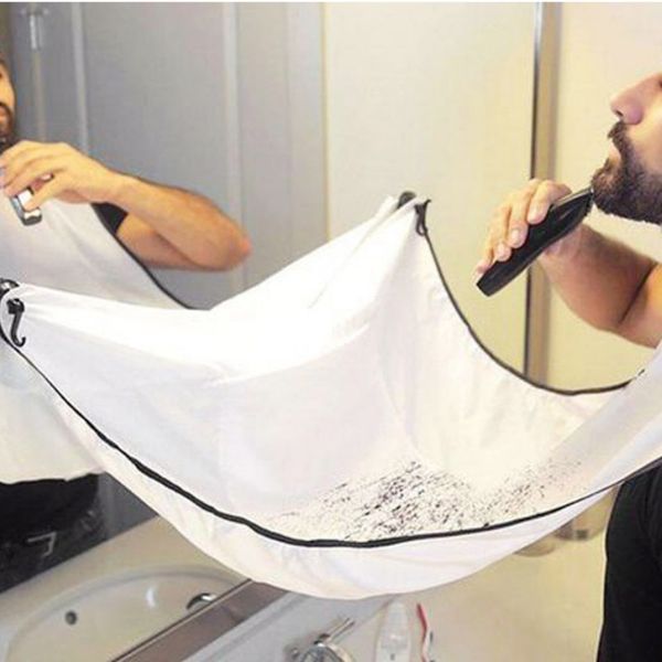 

sale 120x80cm waterproof floral cloth man beard bathroom black beard apron hair shave apron for man household cleaning protecter