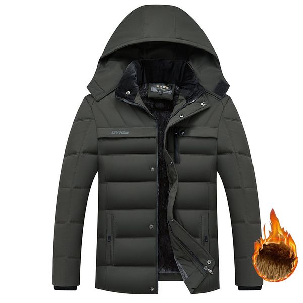 

drop shipping men winter jackets and coats fleece parkas outwear overcoat lbz17, Tan;black