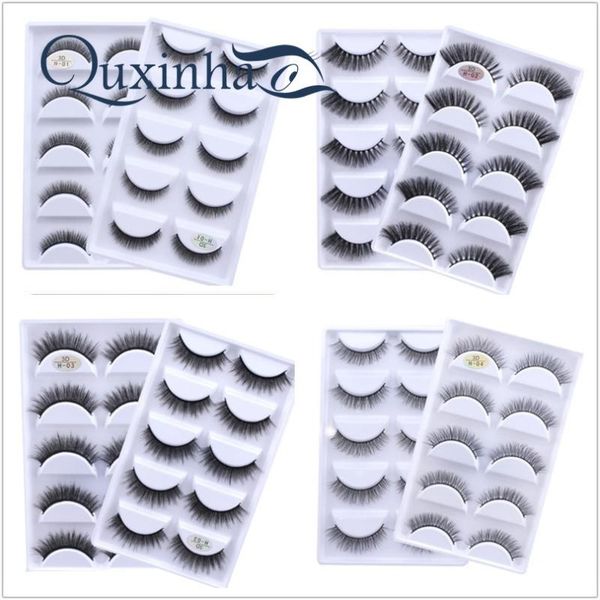 

pair multi 3d soft mink hair false eyelashes handmade wispy fluffy long makeup tools selling