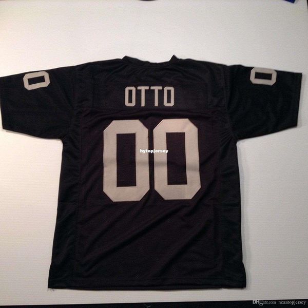 

retro custom sewn stitched #00 jim otto black mitchell & ness jersey high-end men's football jerseys college ncaa, Black;red