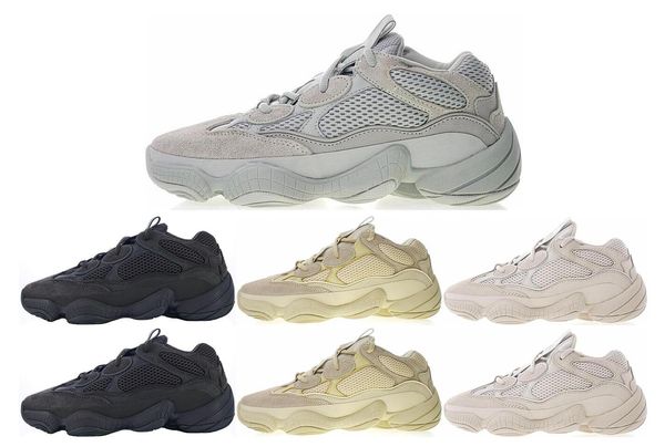 

2019 bone white 500 running shoes mens womens super moon yellow utility black blush salt kanye west designer sports