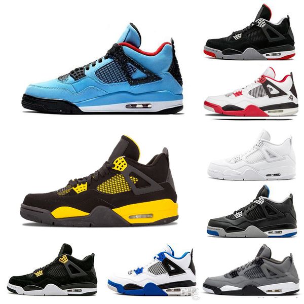 

nakeskinn 4 4s basketball shoes raptors white cement alternate motorsport bred sneakers sports size 7-13