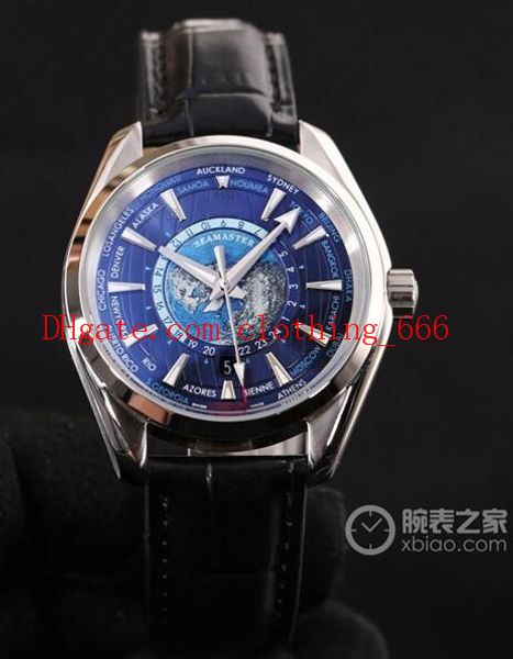 

6 style luxury watch leather strap aqu@terra 150m m@ster 41mm blue dial 220.93.43.22.99.001 fashion man watch wristwatch, Slivery;brown