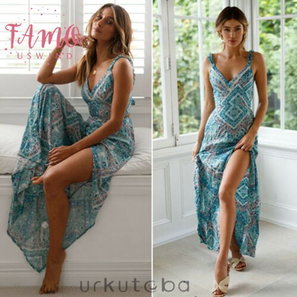 

2020 female womens neck flower back shirt boho tank maxi long empire beach sunshine, Black;gray