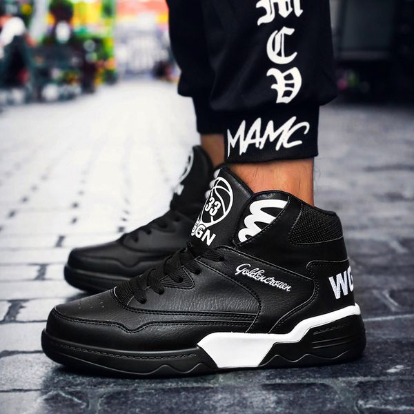 

men's casual shoes sneaker fashion light weight mens trendy shoes men's casual comfortable outdoor walking masculino, Black