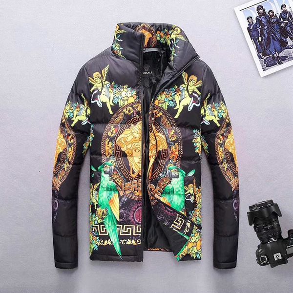 

mens versace дизайнерская зимняя хлопчатобумажная одежда мужская модная тенденция красивая удобная теплая куртка молодежная высококачественн, White;black