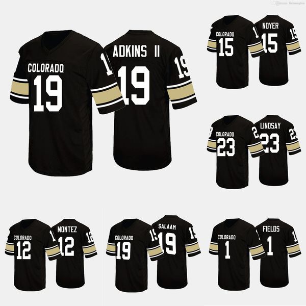 

michael adkins ii stitched men's colorado buffaloes steven montez shay fields sam noyer laviska shenault jr. college football jersey, Black