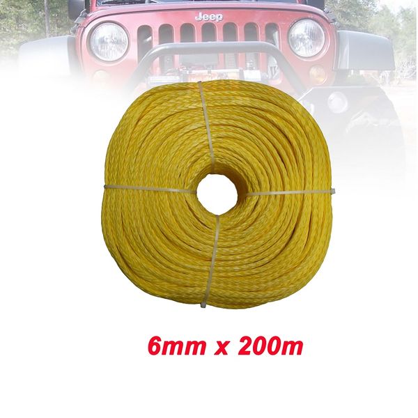 

6mm x 200m 12 strand uhmwpe fiber braid pulling rope sailplane rope