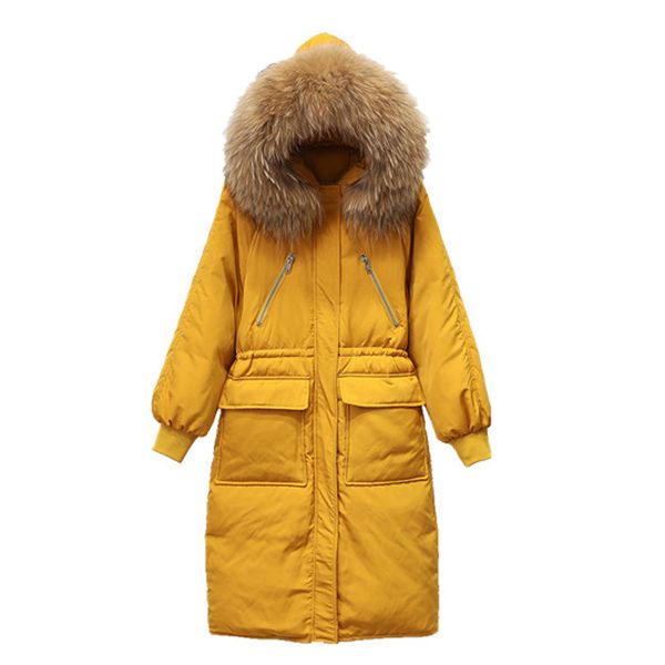 

зимняя куртка женская свободная пуховик белый пуховик толстый тепловое пальто, Black