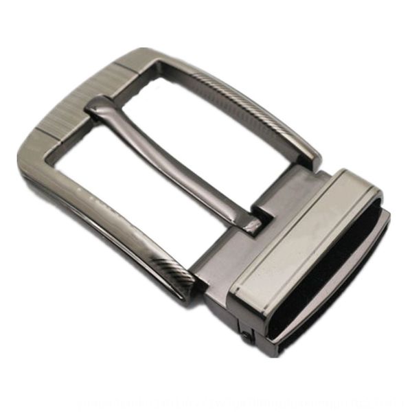 

20194.0 men's pin alloy pin buckle 3.5 2.5 cowhide belt punching electroplated belt buckle, Slivery;black