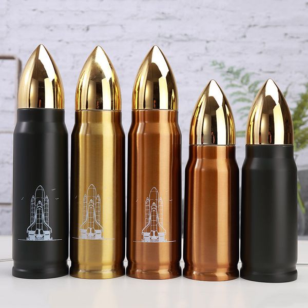 Bullet Flask Wasserflasche, Edelstahl-Thermosflasche, 350 ml und 500 ml, doppelwandige, vakuumisolierte Tasse, Tee, Kaffee, Bullet Flask