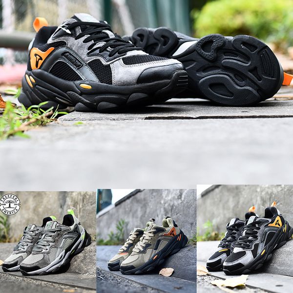 

treeperi fashion chunky 700 3m reflective runner sports sneakers grey volt black olive total orange sole casual for men women designer shoes