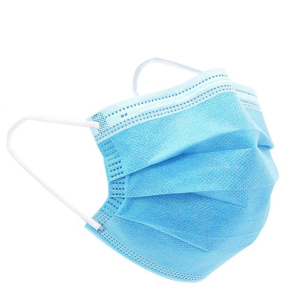 

dhl ship 50 1pcs box facedust 3 ply ear loop mouth facefor dust self masks w party mask elastic blue jegq