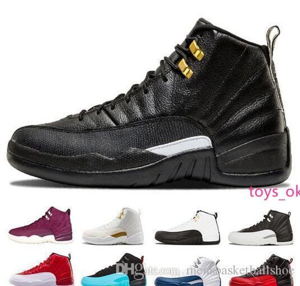 

12 designer mens basketball shoes white black gym red flu game taxi playoffs university blue the master sneaker sports trainer shoes
