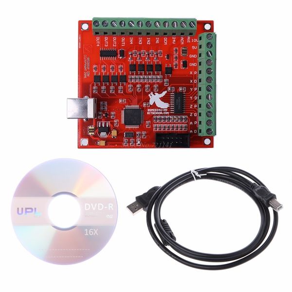 Freeshipping Para CNC USB 100 Khz Breakout Board 4 Eixo Interface Driver Controlador de Movimento de Circuitos Integrados