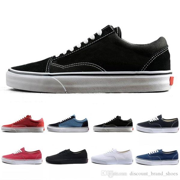 

old skool canvas mens casual shoes black white blue red classic fashion men women trainers sports sneakers skate shoe 36-44